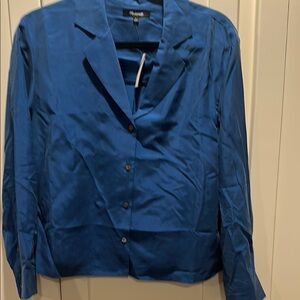 Madewell Blue Silk Shirt